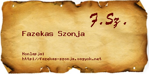 Fazekas Szonja névjegykártya