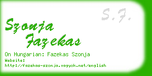 szonja fazekas business card